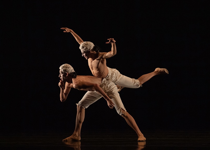 Dancers Luca De-Poli & Taylor Carrasco during Sechs Tänze by Jiří Kylián