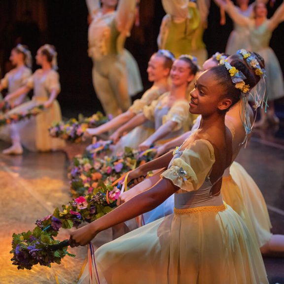 Academy students on stage in Sleeping Beauty