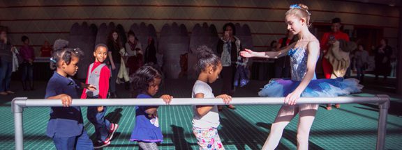 Children Learning Ballet at Aronoff Center