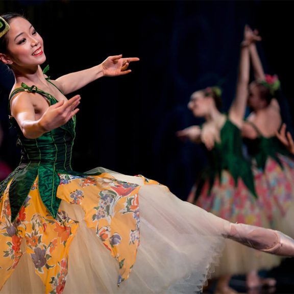 Cincinnati Ballet Ballerina In a Dress Dancing