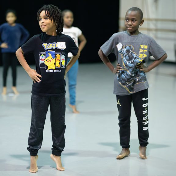 Photo of young male dancers posed with their hands on their hips