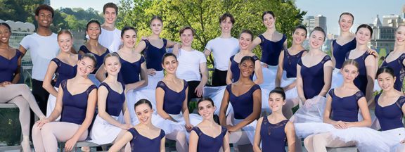 Group of young professional cincinnati ballet students