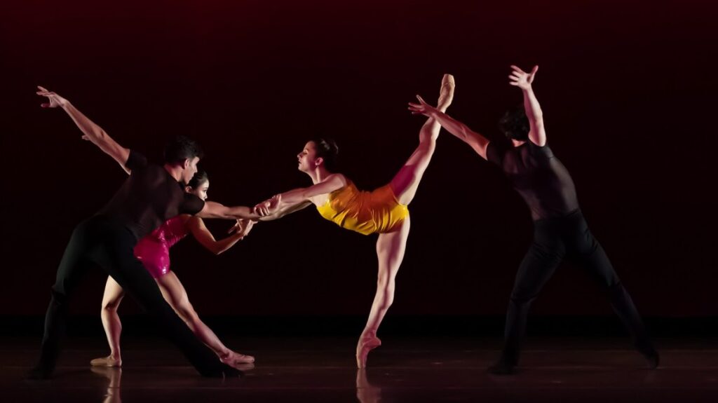 Photo of male and female ballet dancers performing during the Laguna Dance Festival
